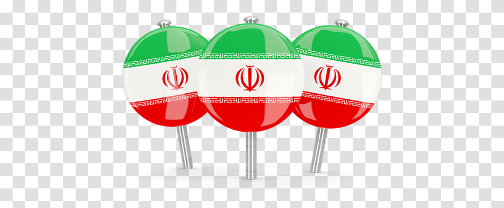 Three Round Pins Iran Flag, Lollipop, Candy, Food Transparent Png