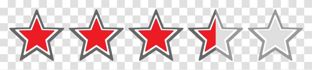 Three Star Out Of Five, Star Symbol, Cross Transparent Png