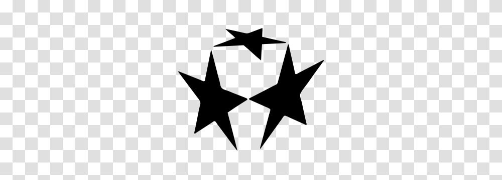 Three Stars Sticker, Star Symbol, Stencil Transparent Png