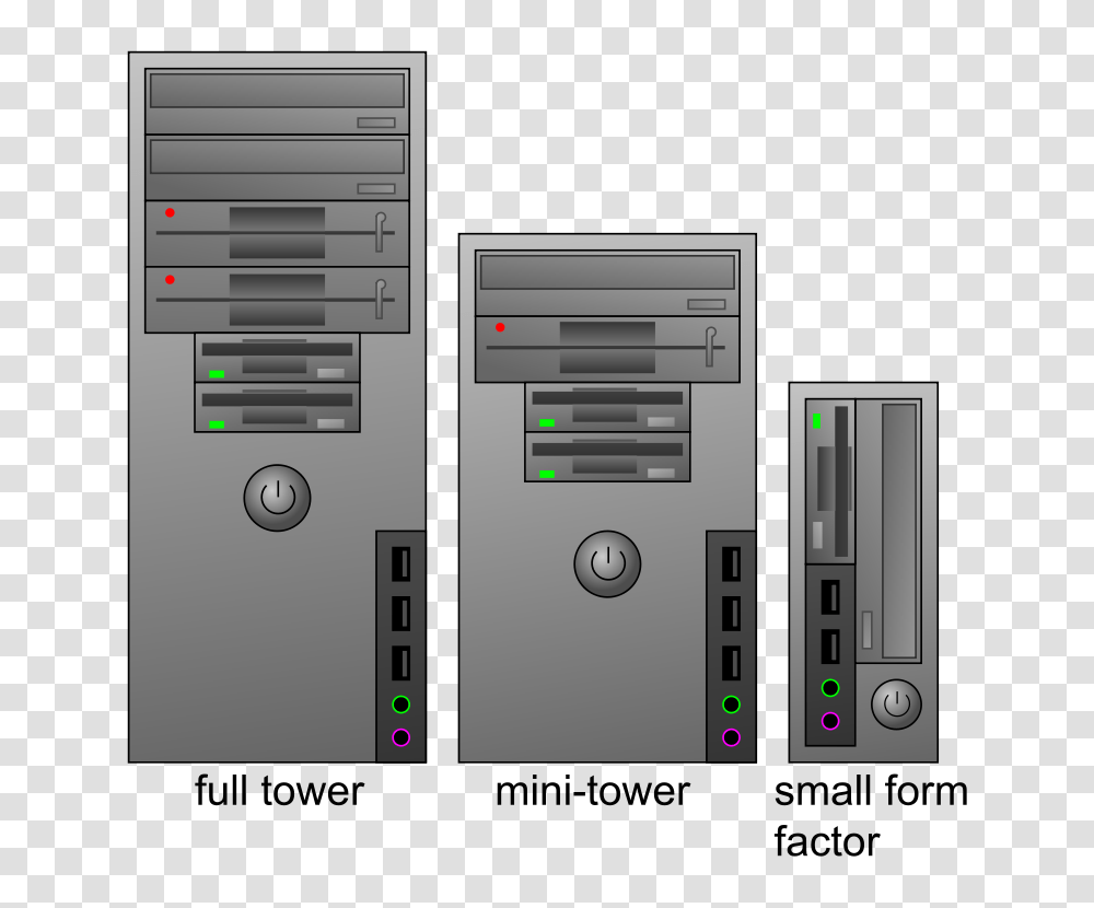 Three Types Of Computer Cases Set Up, Technology, Electronics, Server, Hardware Transparent Png