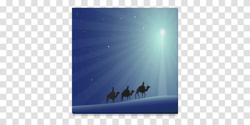 Three Wise Men Canvas Print 12 X12 Star, Nature, Outdoors, Slope, Horse Transparent Png