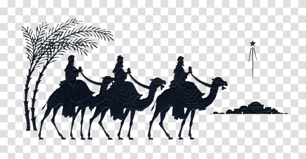 Three Wise Men Silhouette Arabian Camel, Statue, Sculpture, Horse Transparent Png