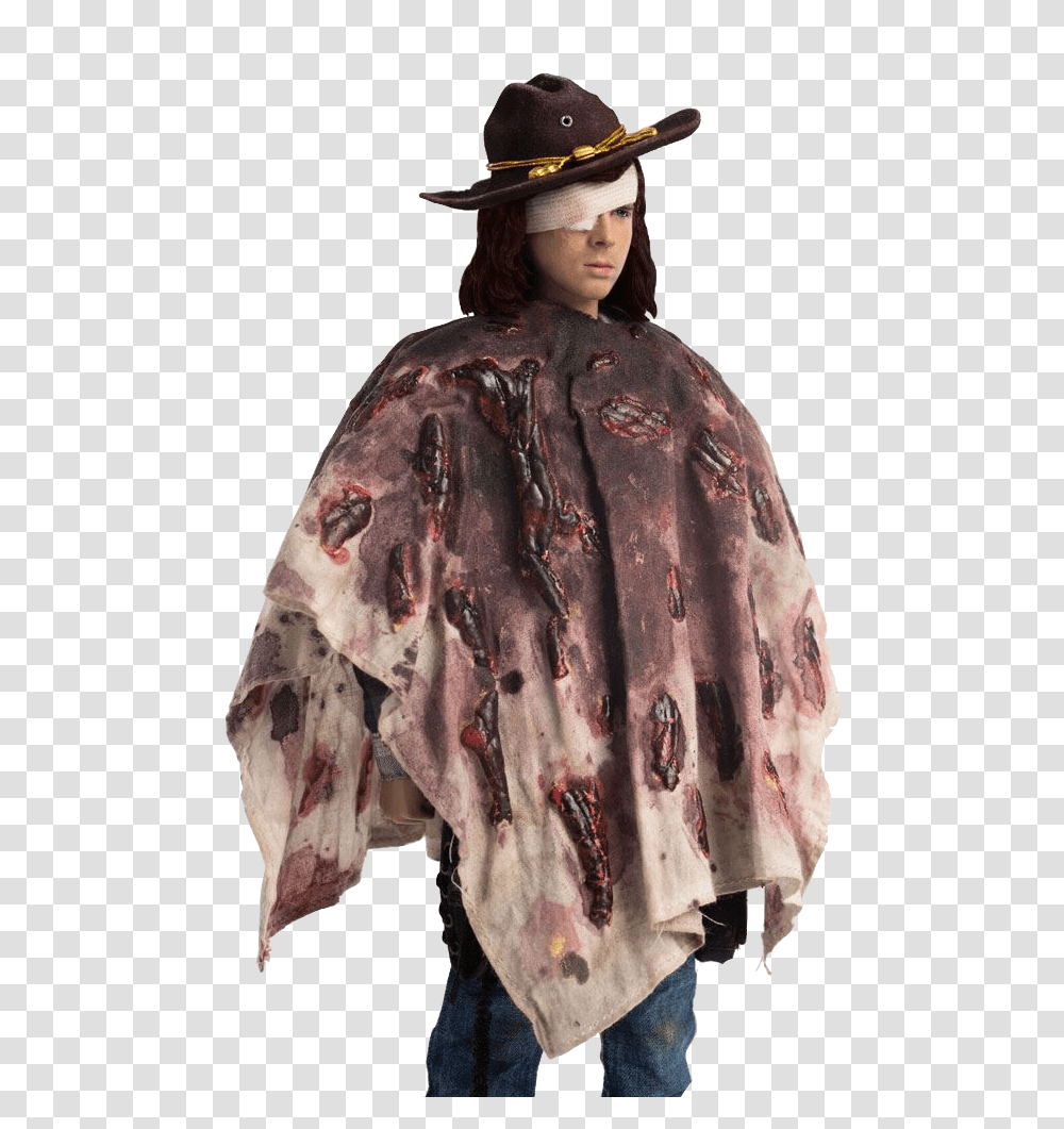 Threezero The Walking Dead Carl Grimes Deluxe Figure Walking Dead Kostme, Apparel, Hat, Person Transparent Png