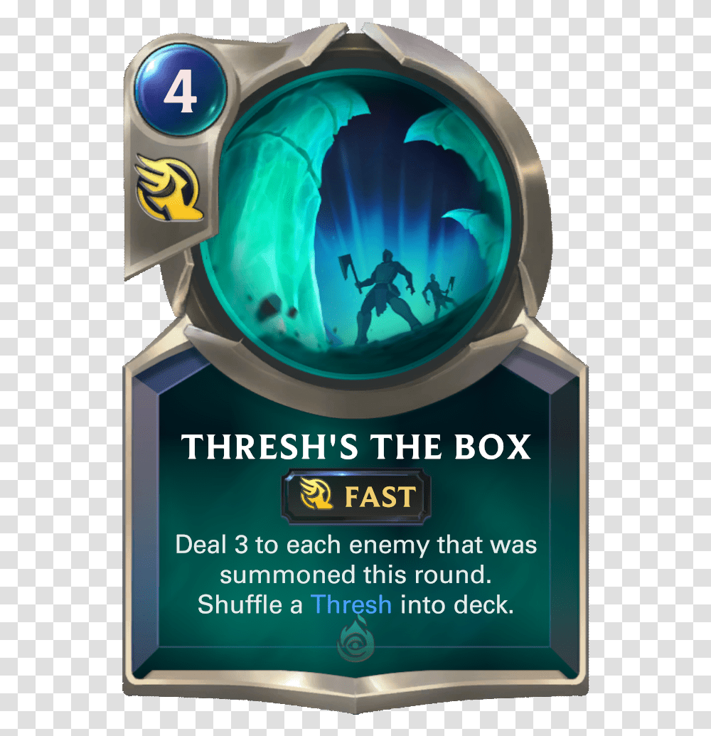 Thresh S The Box Card Image Legends Of Runeterra Yasuo Card, Poster, Advertisement, Person, Human Transparent Png