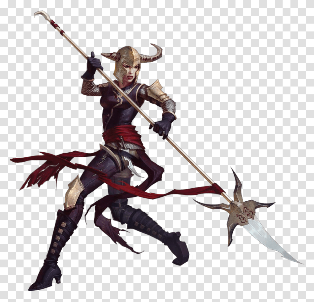 Thri Kreen Tiefling With A Spear, Person, Human, Weapon, Weaponry Transparent Png