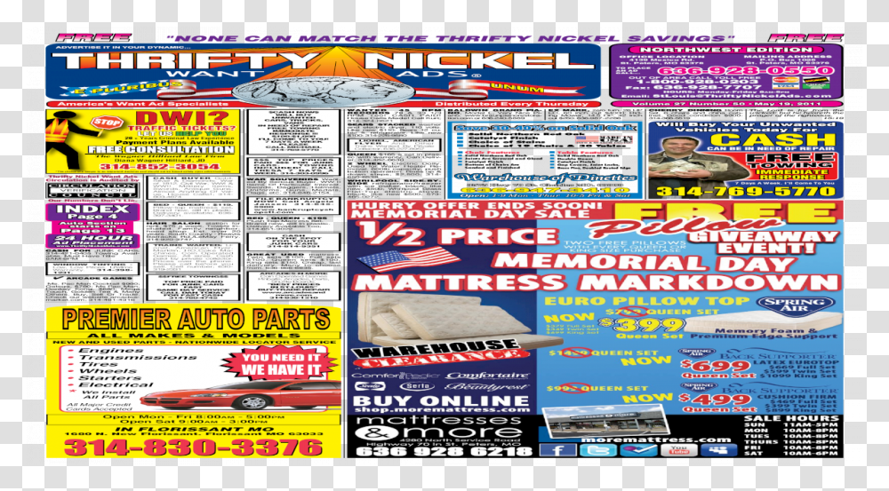 Thrifty Nickel St Louis 02 14 Flyer, Monitor, Screen, Electronics, Display Transparent Png