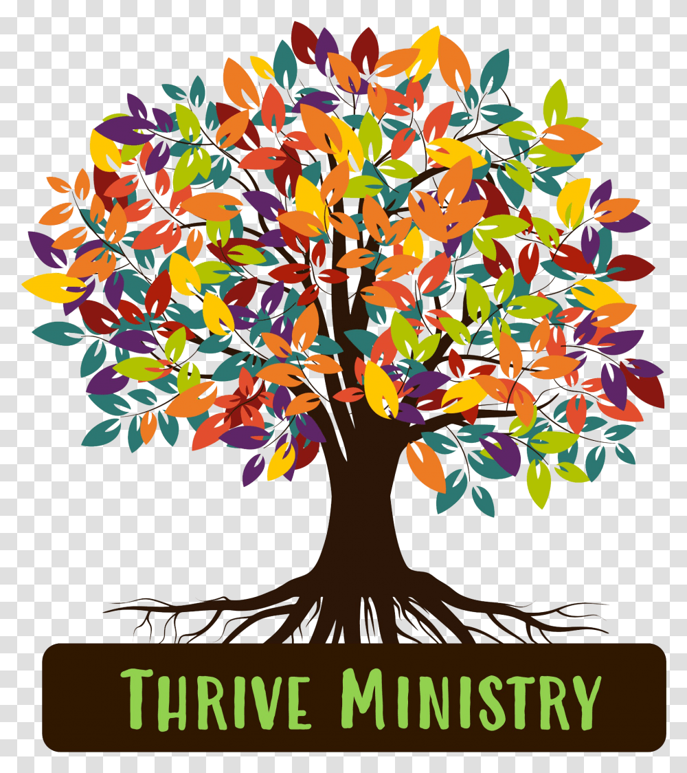 Thrive Ministry Colorful Tree Hd, Paper, Confetti, Poster, Advertisement Transparent Png