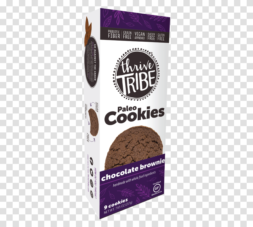 Thrive Tribe Cookies Chocolate Brownie Chocolate, Dessert, Food, Cocoa, Fudge Transparent Png