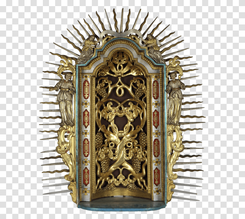 Throne For A Church Monstrance Brass, Architecture, Building, Altar, Apse Transparent Png