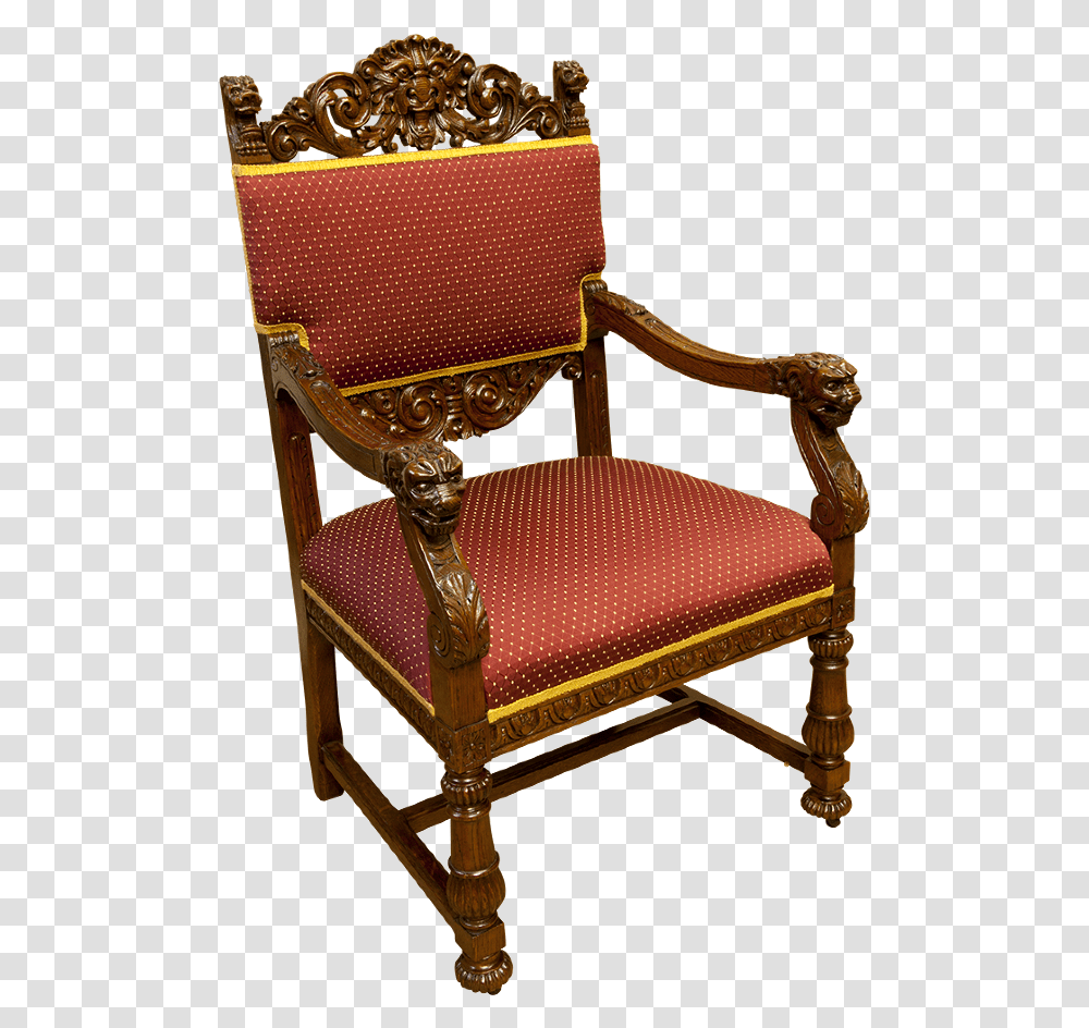 Throne, Furniture, Chair, Armchair, Cushion Transparent Png