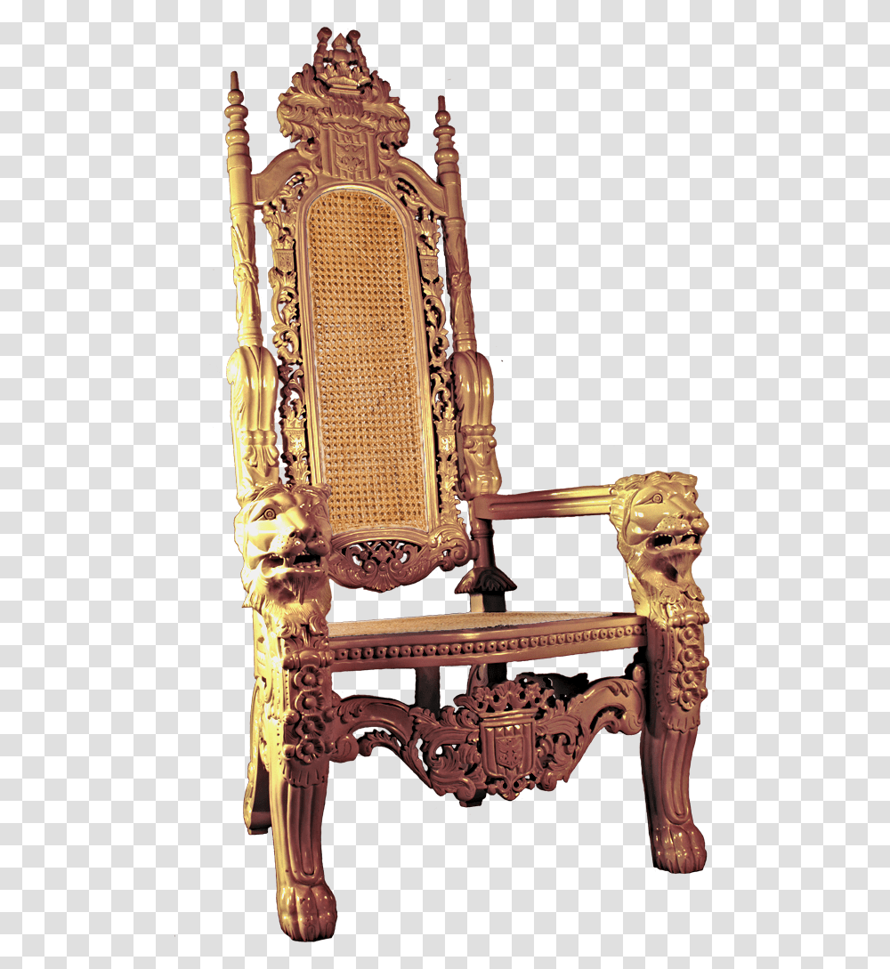 Throne, Furniture, Chair, Bronze Transparent Png