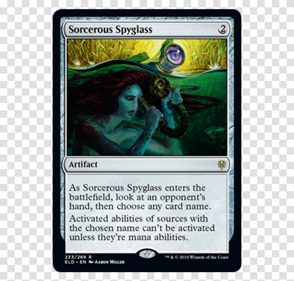 Throne Of Eldraine Sorcerous Spyglass, Person, Word Transparent Png