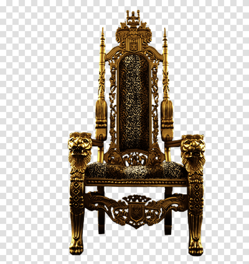 Throne Postscript Antique Encapsulated Throne, Furniture, Chair Transparent Png