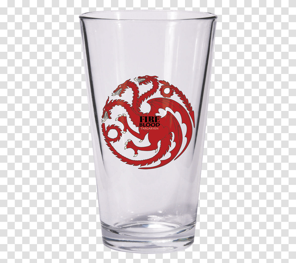 Thrones Targaryen Sigil Pint Glass Targaryen Game Of Thrones House Logos, Bottle, Beverage, Drink, Alcohol Transparent Png