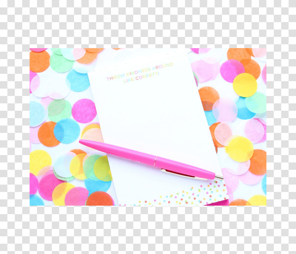 Throw Kindness Around Like Confetti Notepad Party Favors, Envelope, Paper, Mail Transparent Png