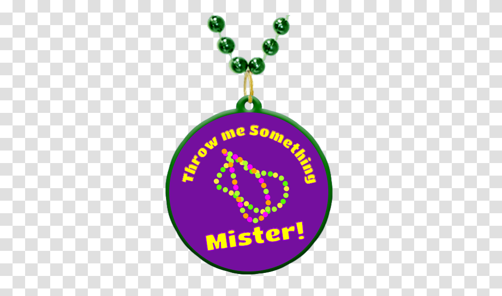 Throw Me Something Mister Theme Custom Mardi Gras Beads, Ornament Transparent Png