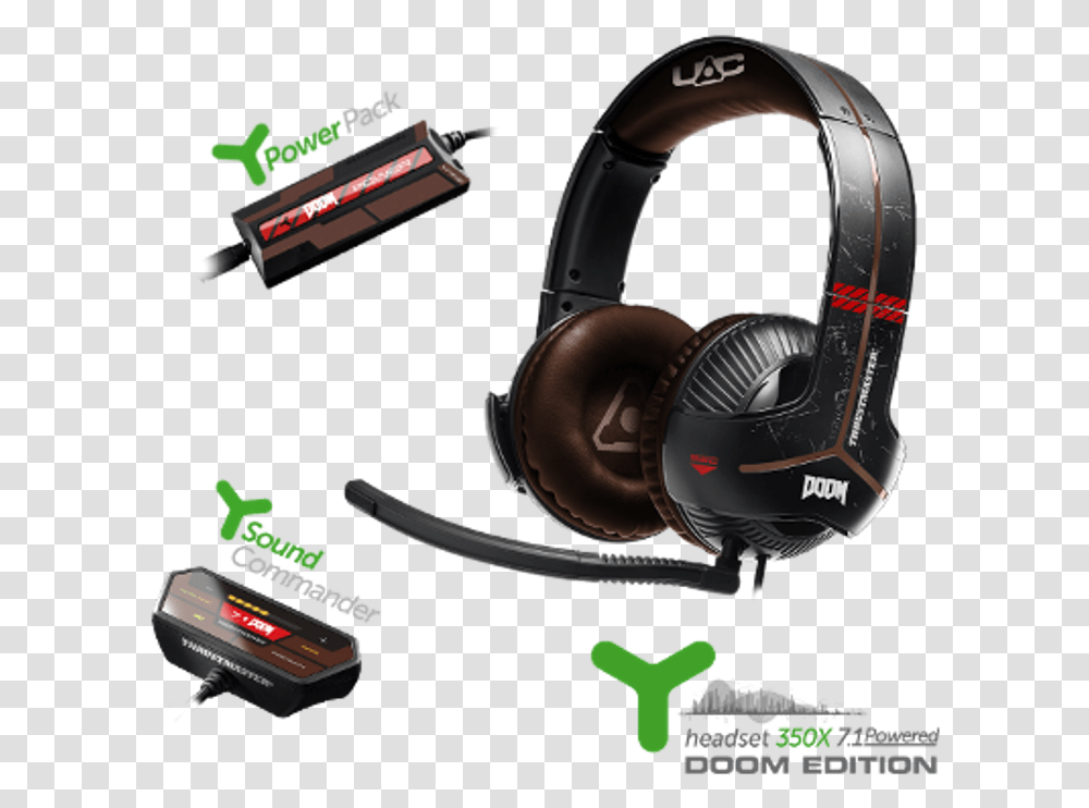 Thrustmaster Y 350x Doom Edition, Electronics, Headphones, Headset, Helmet Transparent Png