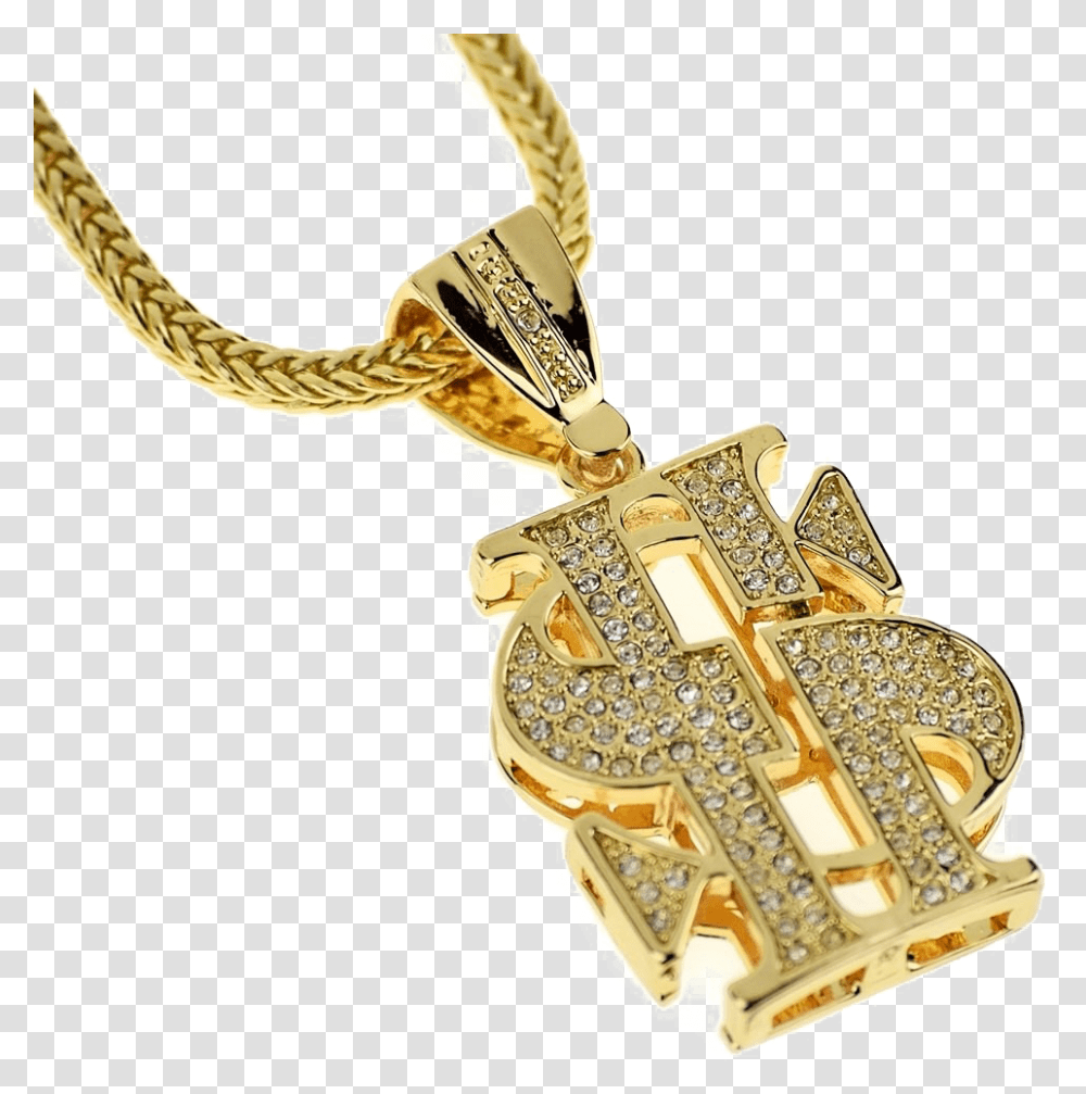 Thug Life Dollar Gold Chain Image Dollar Chain Transparent Png