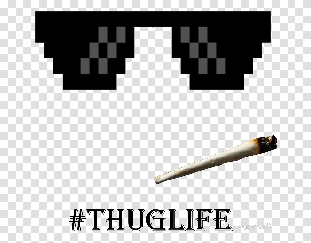 Thug Life Glasses Thug Life Sunglasses And Joint, Weapon, Face, Blade Transparent Png