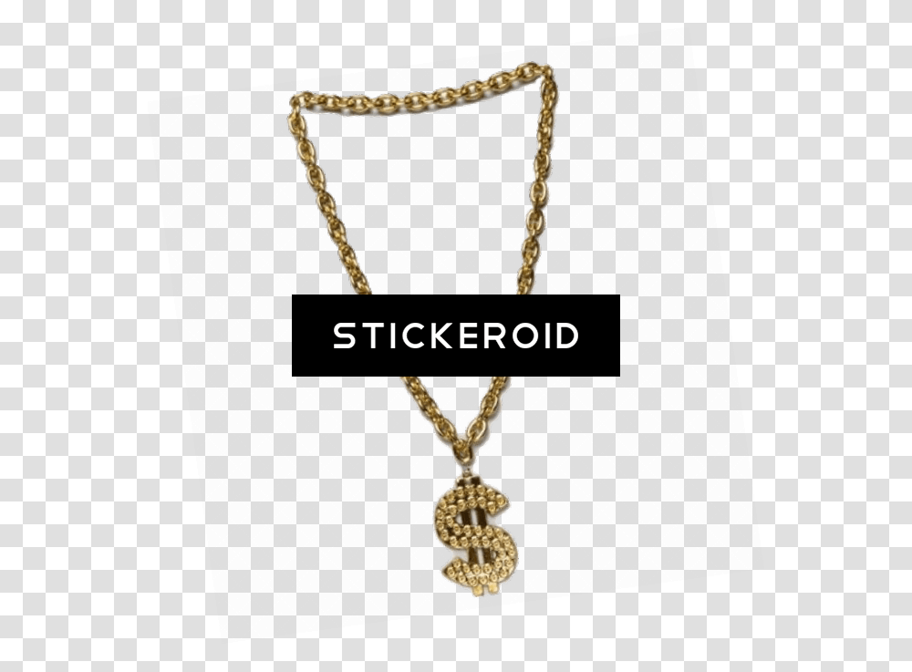 Thug Life Gold Chain Dollar Gangster Golden Chain, Pendant, Necklace, Jewelry, Accessories Transparent Png
