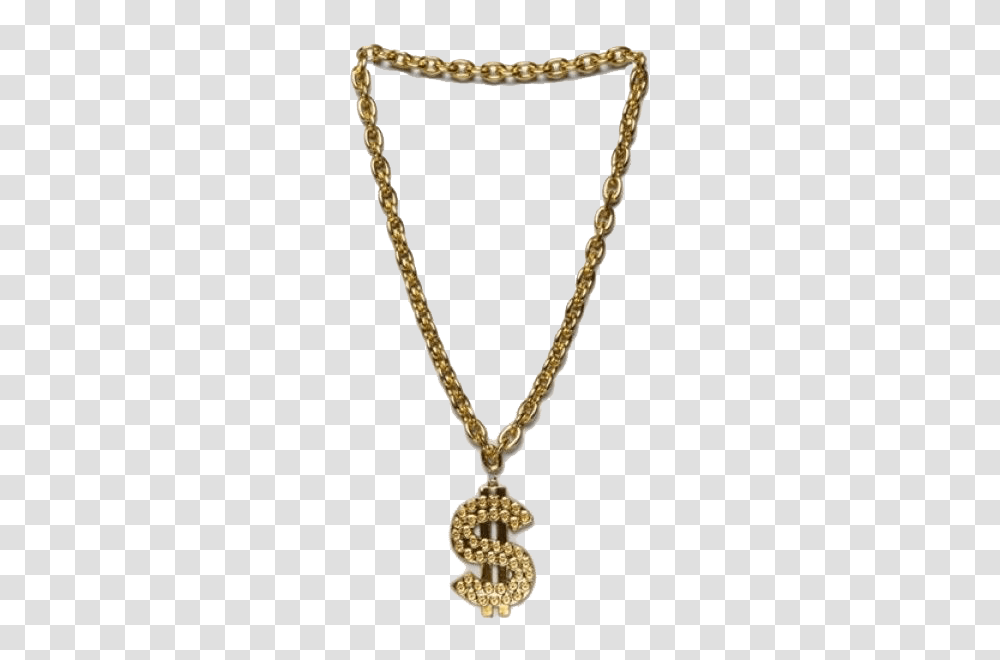 Thug Life Gold Chain Dollar, Pendant, Necklace, Jewelry, Accessories Transparent Png