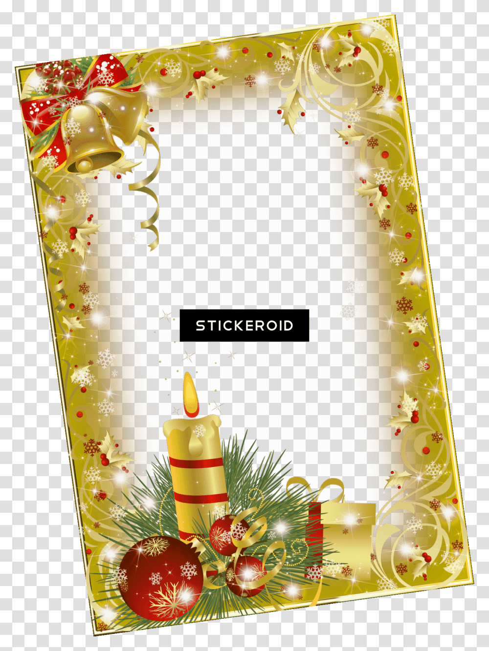 Thug Life Gold Chain Shiny Christmas Border With Candles, Envelope, Mail, Greeting Card, Diwali Transparent Png