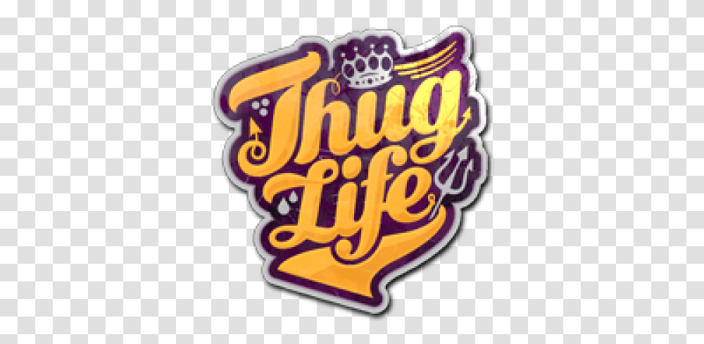 Thug Life Images Glasses Joint Text Thug Life Sticker, Logo, Food, Sweets Transparent Png