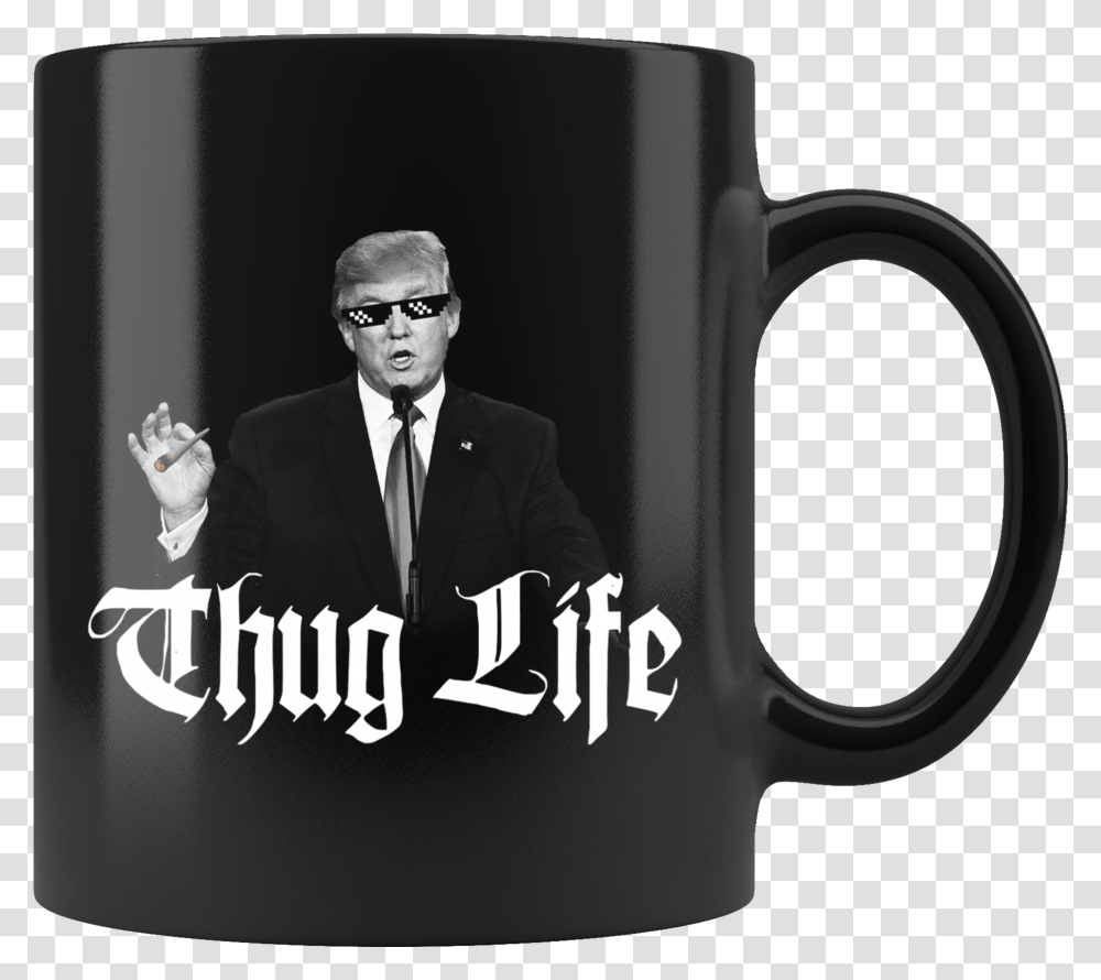 Thug Life Mug Mug, Coffee Cup, Person, Human, Stein Transparent Png