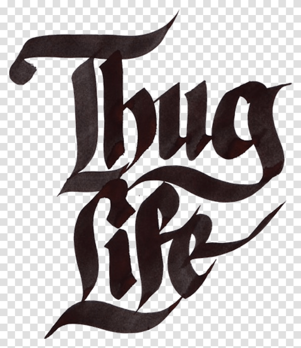 Thug Life Text Clipart Download Calligraphy, Handwriting, Alphabet, Logo Transparent Png