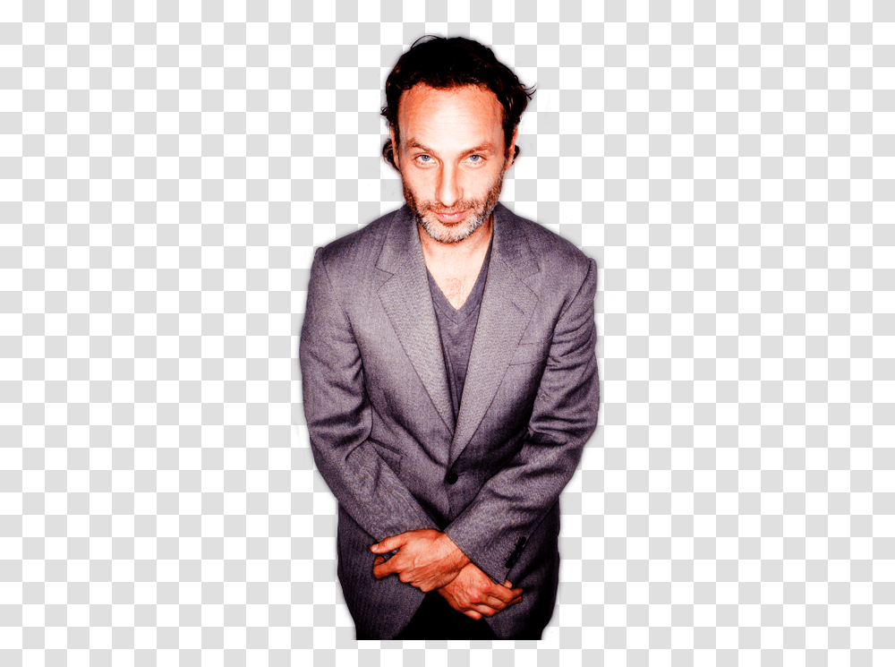 Thumb Image Andrew Lincoln, Person, Suit, Overcoat Transparent Png