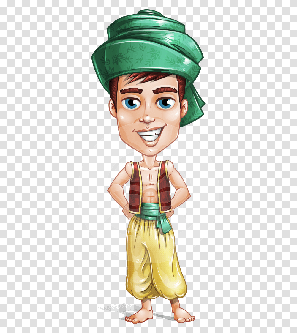 Thumb Image Arab Prince Cartoon Character, Helmet, Apparel, Doll Transparent Png