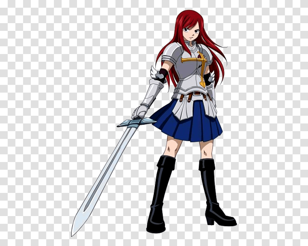 Thumb Image Armor Erza Fairy Tail, Person, Human, Knight, Costume Transparent Png