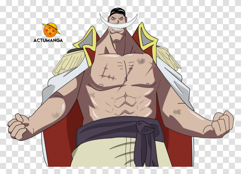 Thumb Image Barbe Blanche One Piece, Comics, Book, Manga, Person Transparent Png