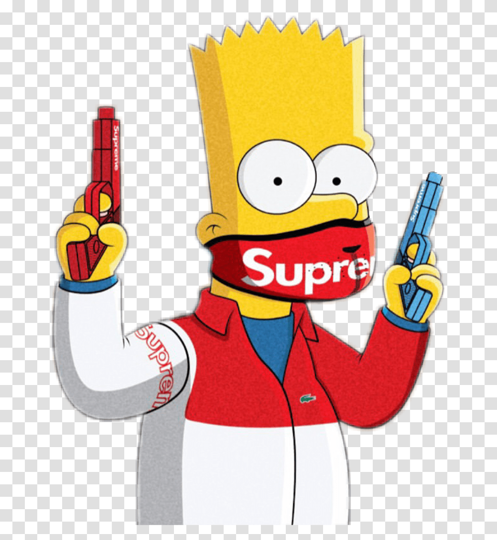 Thumb Image Bart Simpson With Gun, Arm, Weapon, Weaponry, Label Transparent Png