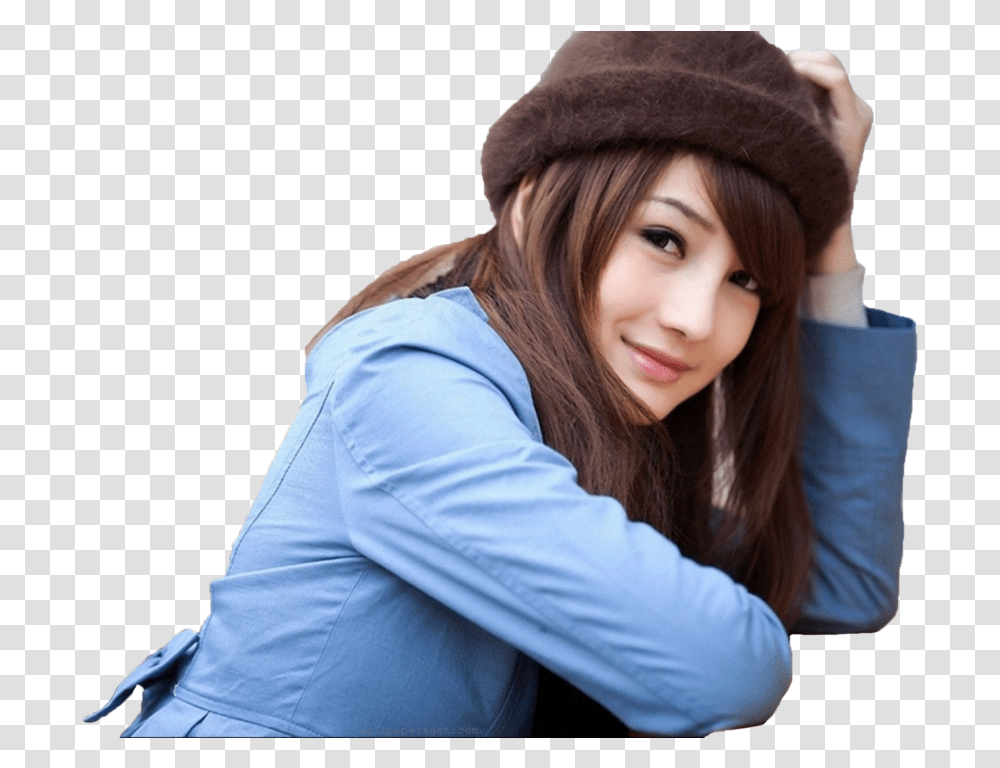 Thumb Image Beautiful Girl With Smile, Person, Hood, Sweatshirt Transparent Png