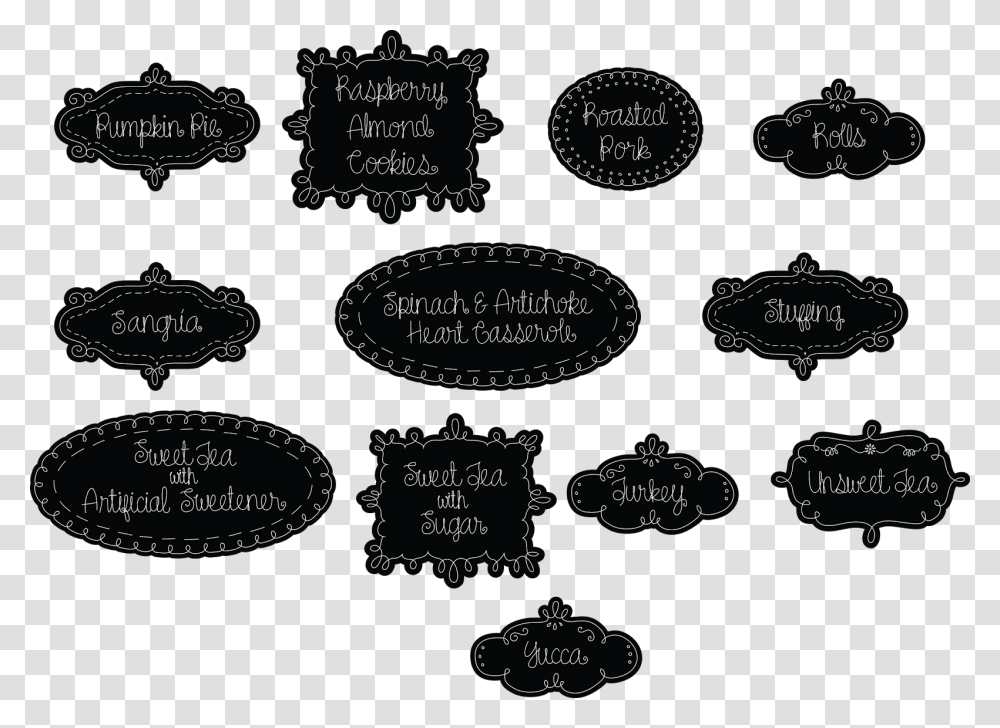 Thumb Image Black And White Food Tags, Blackboard, Menu, Bowl Transparent Png