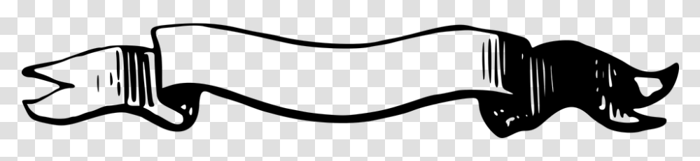 Thumb Image Black And White Ribbon Banner, Gray, World Of Warcraft Transparent Png