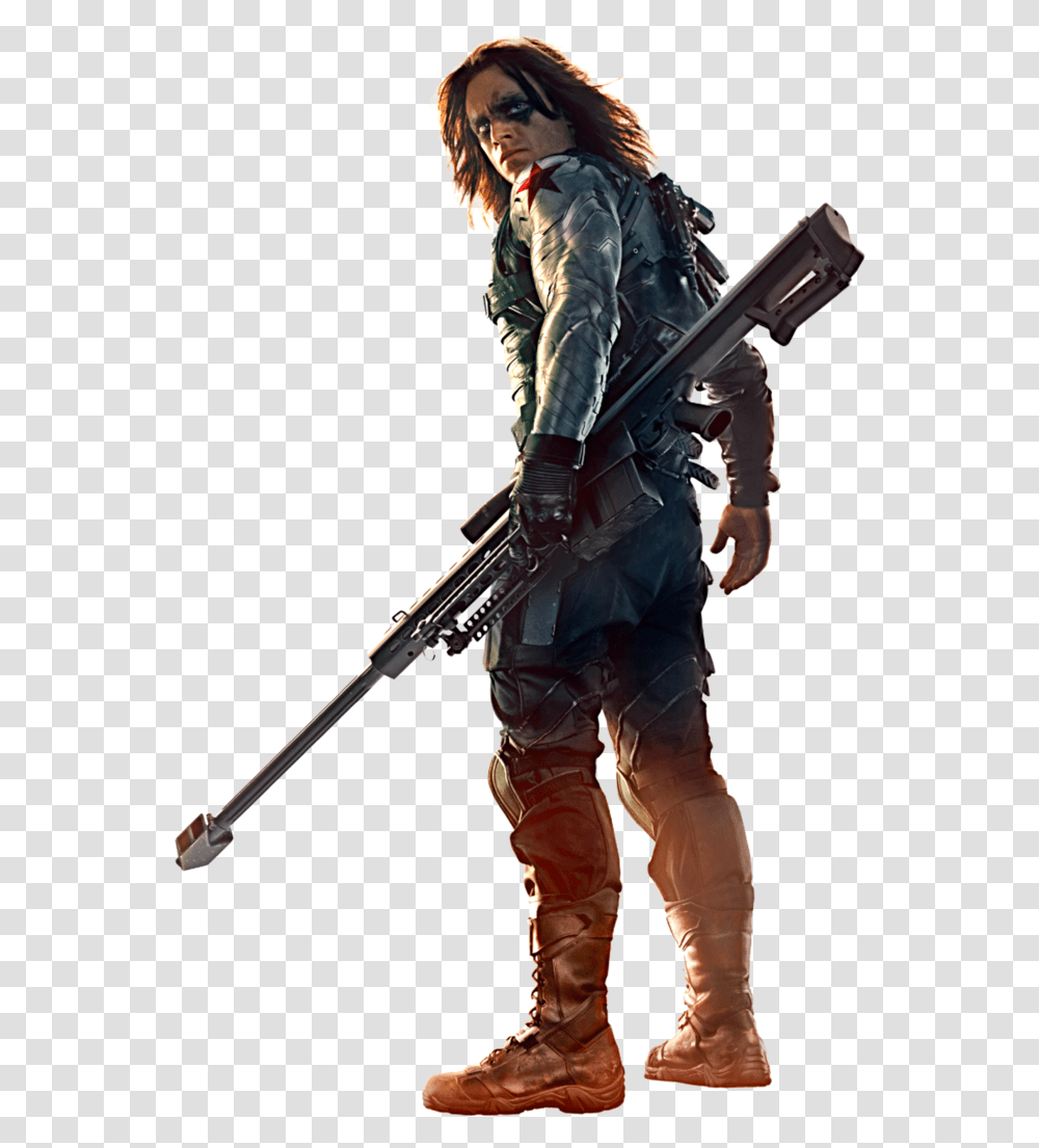 Thumb Image Captain America The Winter Soldier, Person, Ninja, Gun, Weapon Transparent Png