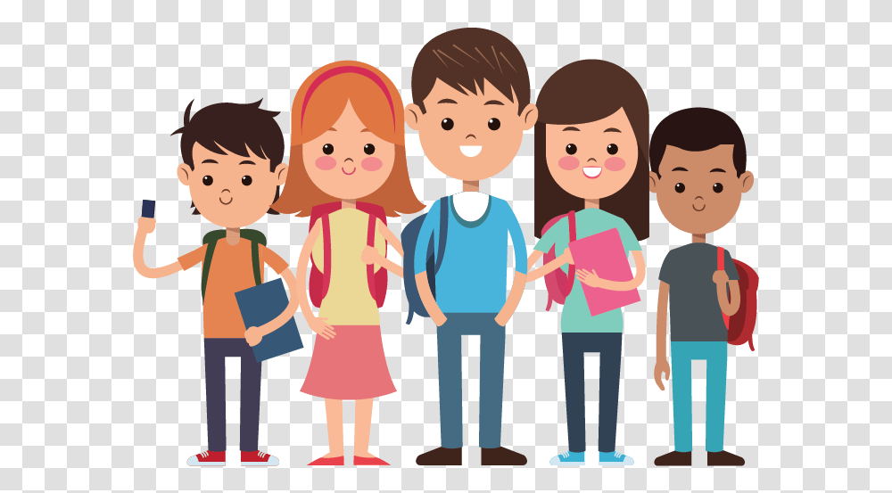 Thumb Image Cartoon Students, Person, Human, People, Female Transparent Png