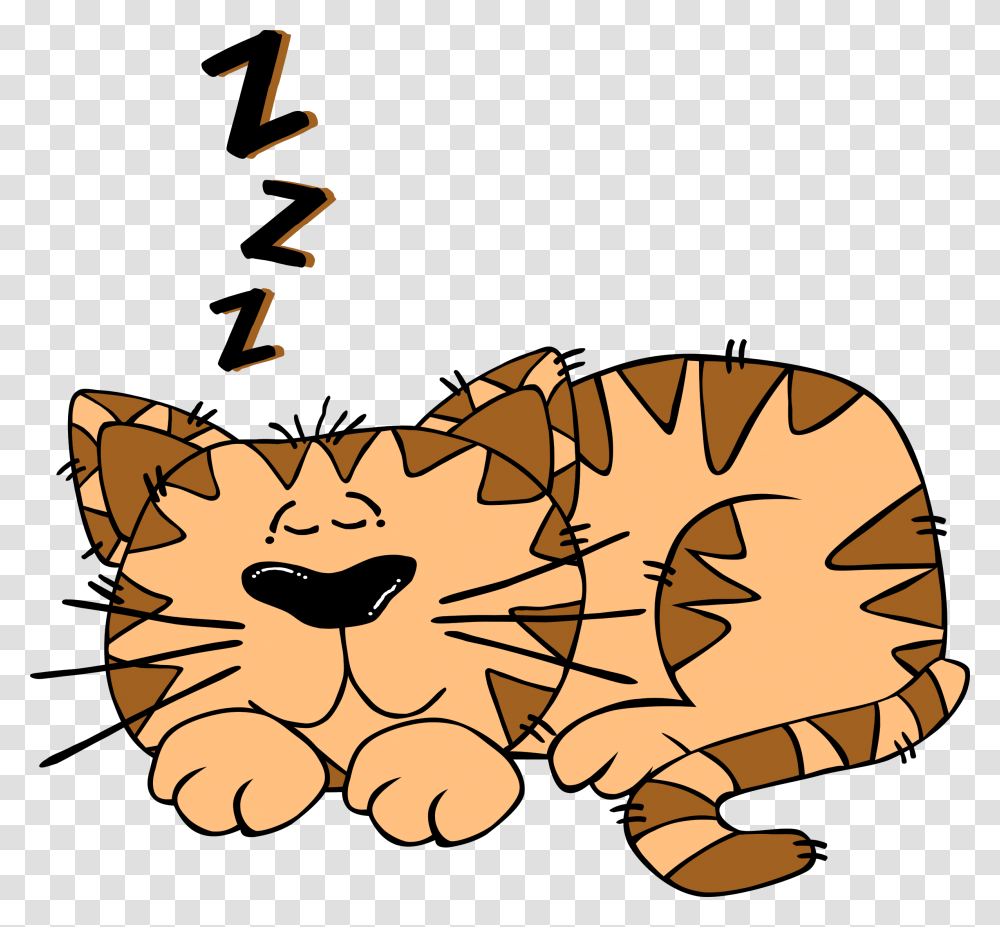 Thumb Image Cat Sleeping Clipart, Reptile, Animal, Leaf, Plant Transparent Png