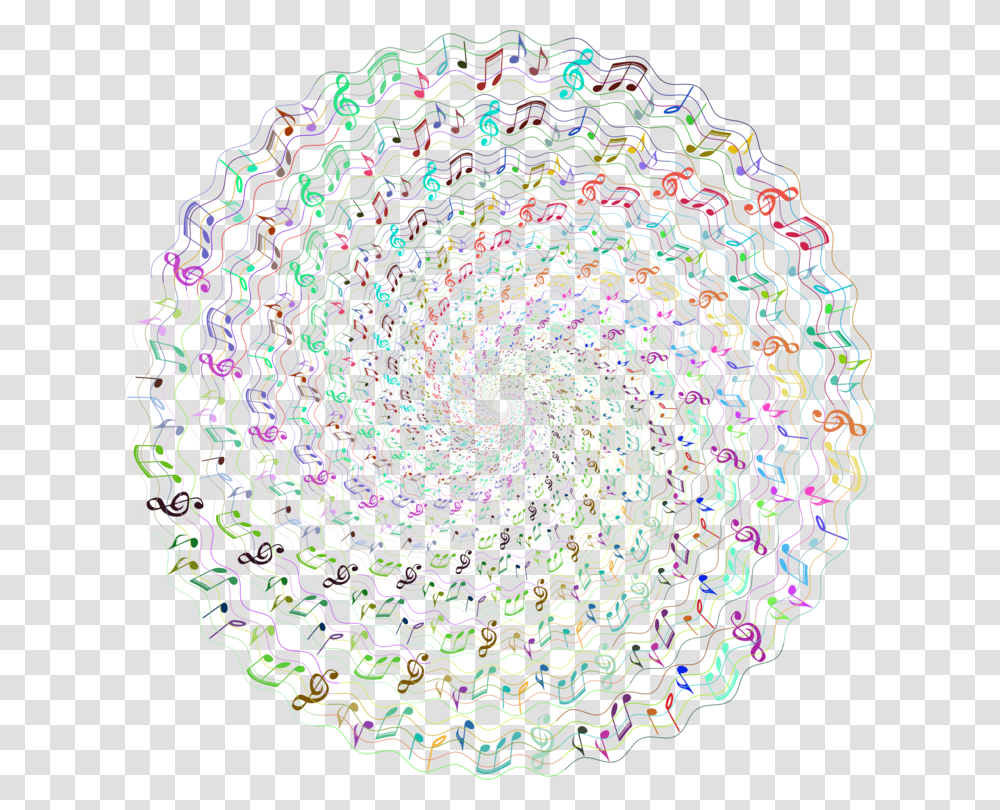 Thumb Image Circle Music Notes, Spiral, Pattern, Rug, Coil Transparent Png