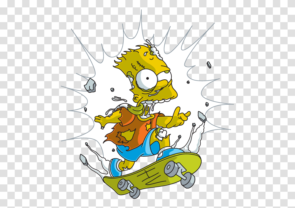 Thumb Image Cool Bart Simpson Skateboard, Dragon, Poster, Advertisement, Plant Transparent Png