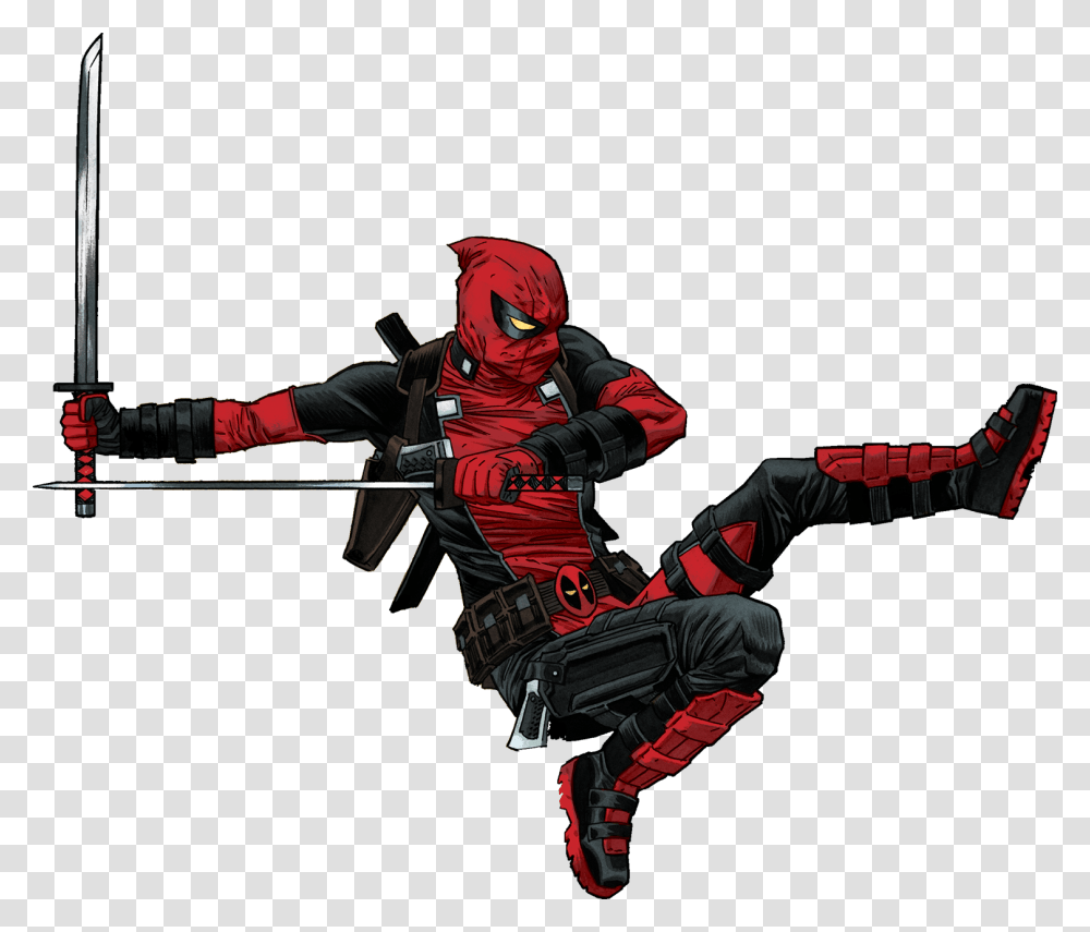 Thumb Image Deadpool Kicking, Person, Ninja, Poster, Advertisement Transparent Png