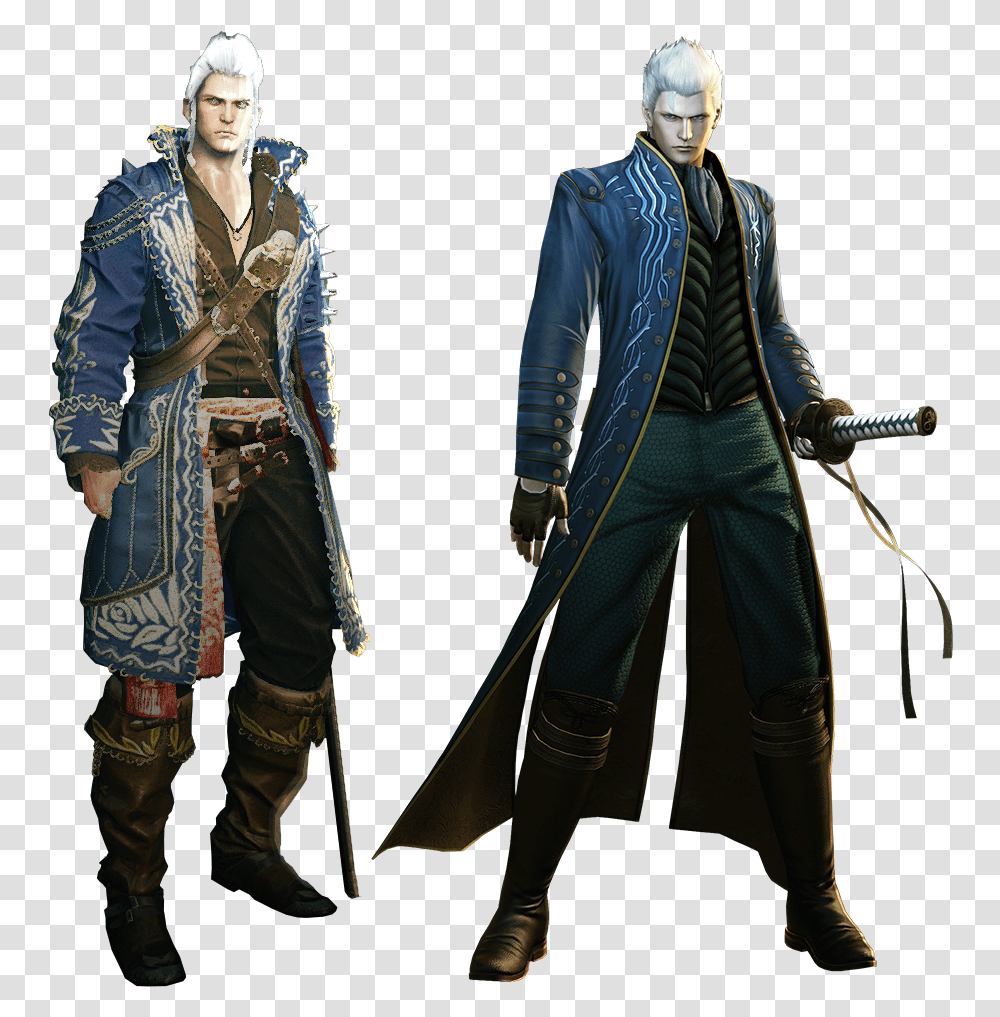 Thumb Image Devil May Cry 4 Vergil, Person, Costume, Overcoat Transparent Png