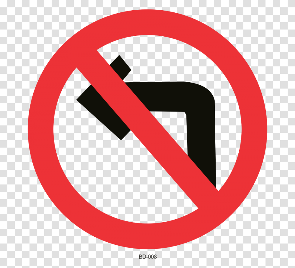 Thumb Image Do Not Turn Left Sign, Tape, Road Sign Transparent Png