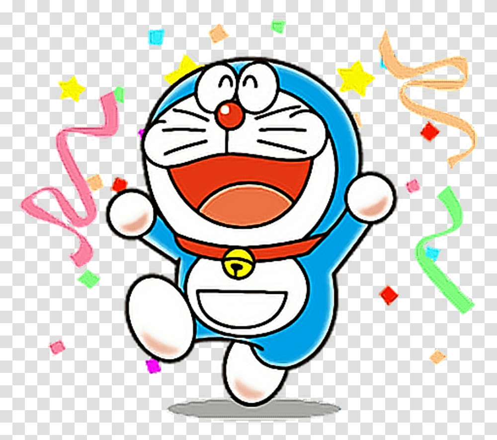 Thumb Image Doraemon Happy Birthday, Paper, Confetti Transparent Png