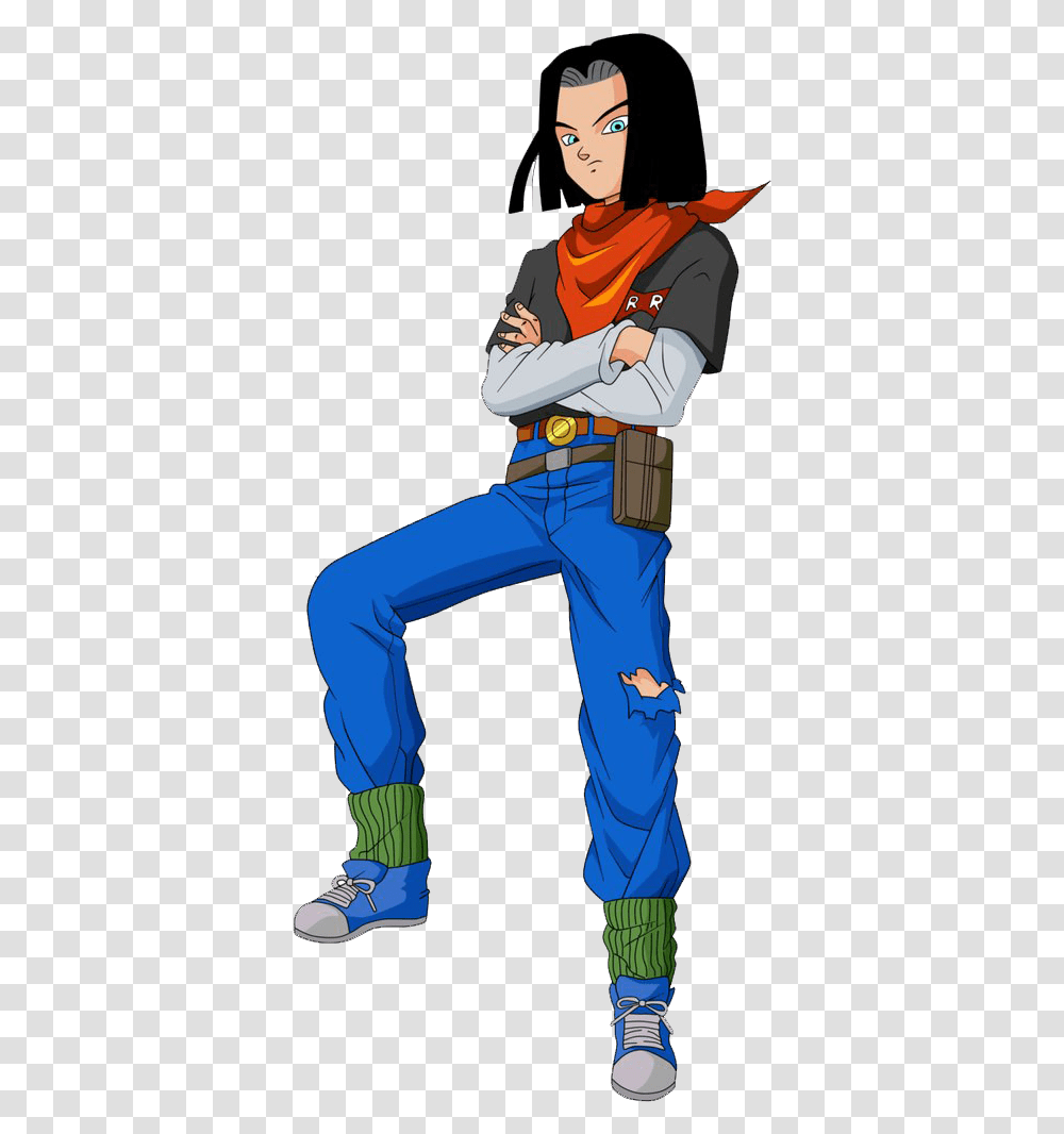 Thumb Image Dragon Ball Android 17, Pants, Person, Costume Transparent Png