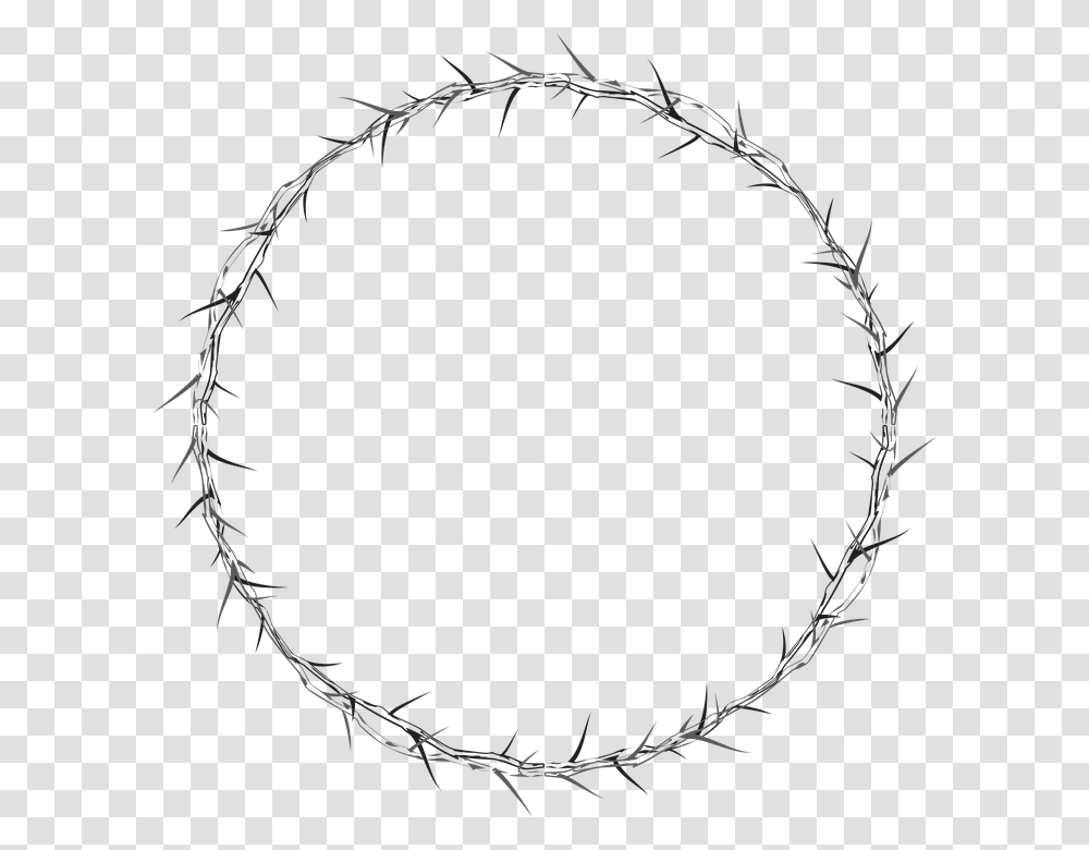 Thumb Image Drawn Crown Of Thorns, Bow, Oval Transparent Png