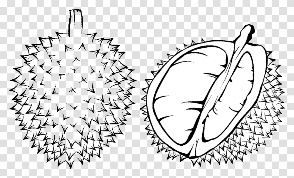 Thumb Image Durian Black And White, Plant, Fruit, Food, Produce Transparent Png