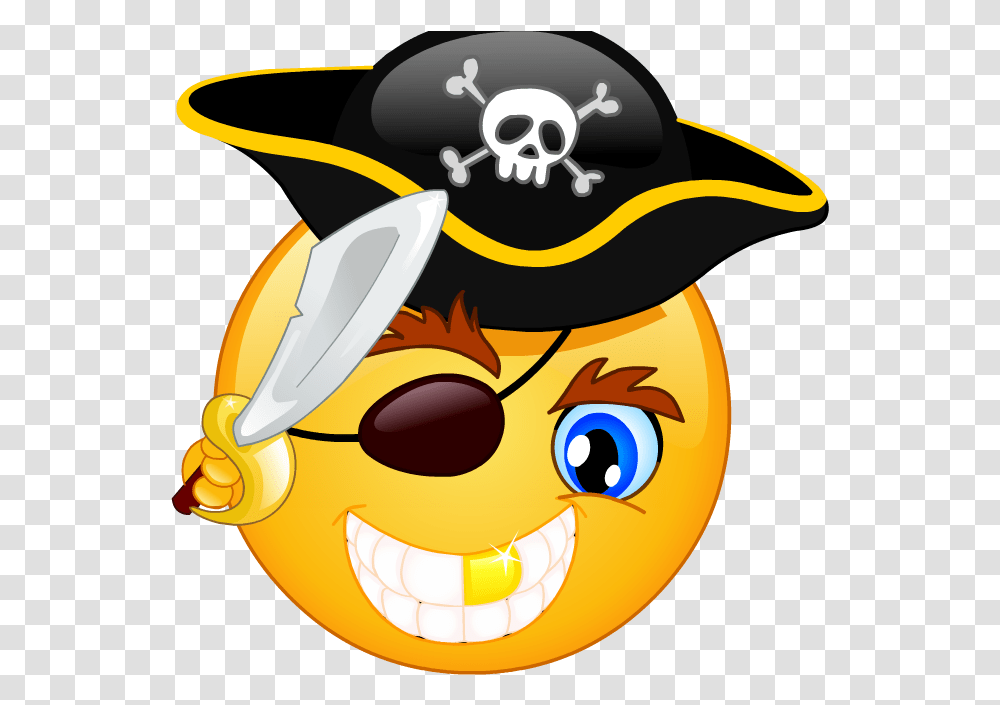 Thumb Image Emoticone Pirate, Helmet, Apparel, Halloween Transparent Png